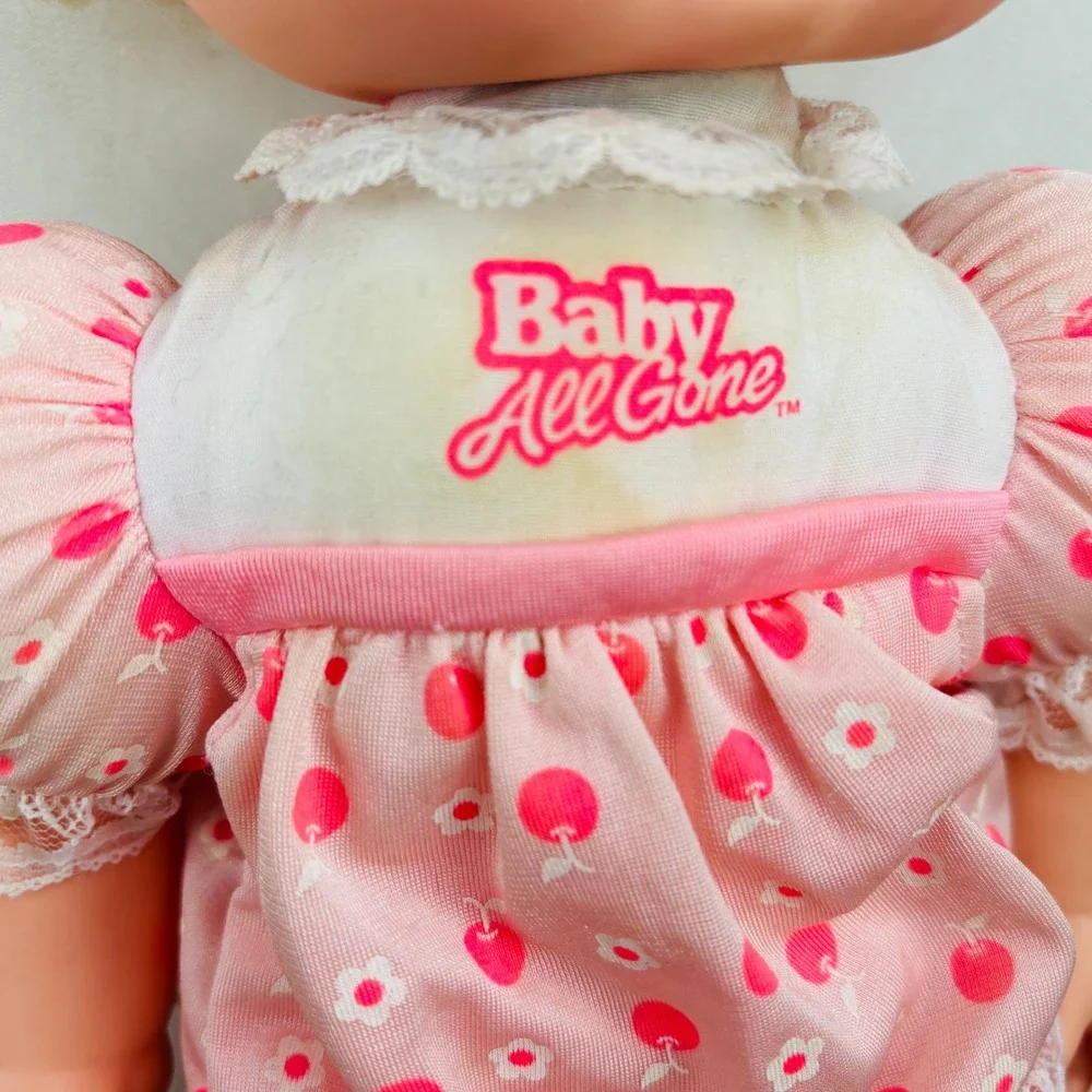 Vintage Kenner Baby All Gone Doll Only Blonde Blue Eyes Pink Cherry Dress 1992